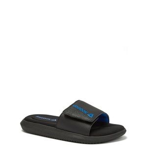 Reebok Little & Big Boys Memory Foam Slide Sandals, Blue  Sizes 3-2
